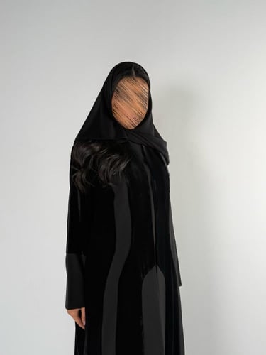 بليزر فتون بقماش مخمل كوري مع كريب الابداع