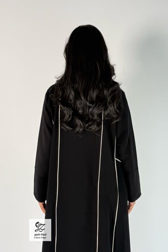 عبايه نسمه بقماش كريب اندونسي بتدخيل قيطان بيج