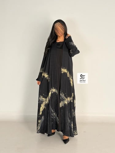 عبايه ميثاء بقماش شيفون جورجيت مشجر