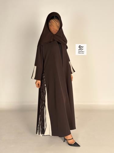 عبايه شجون كلوش بقماش كريب اندنوسي