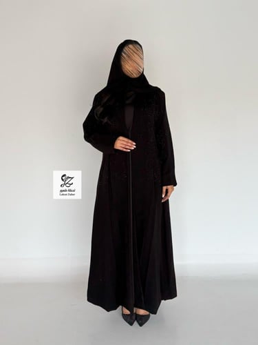 بليزر ترف قماش ملكي مع كرستال اسود فخم