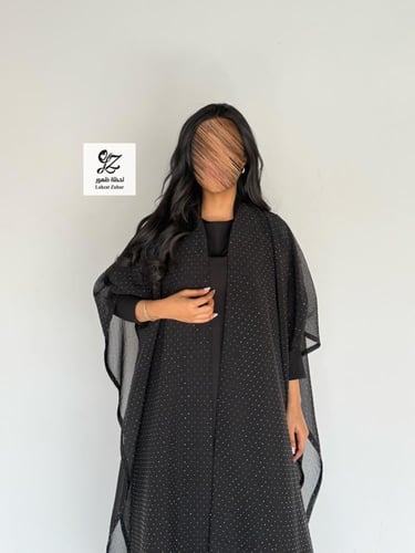 عبايه طله بقماش اورجنز صيفي بتدخيل ترتر لمعه