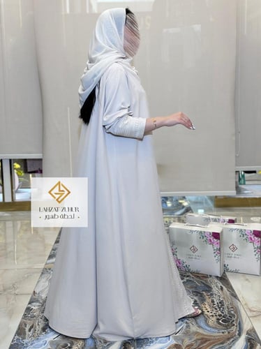 عباية كلوش سدو في الاكمام و قدام قماش انترنت لون ب...