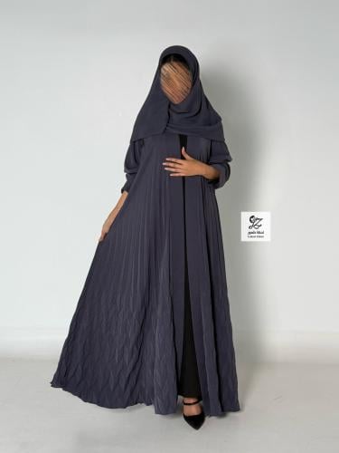 عبايه دبل كلوش ثري دي بكسرات كامل