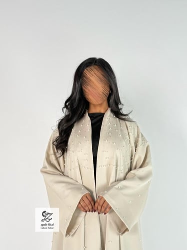 عبايه مبهره دبل كلوش بقماش باربي بتدخيل لولو فخم