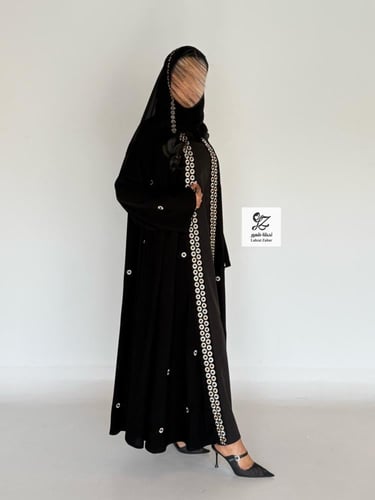 عبايه نسمه دبل كلوش بقماش ملكي