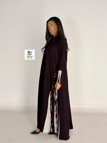 عبايه شجون كلوش بقماش كريب اندنوسي