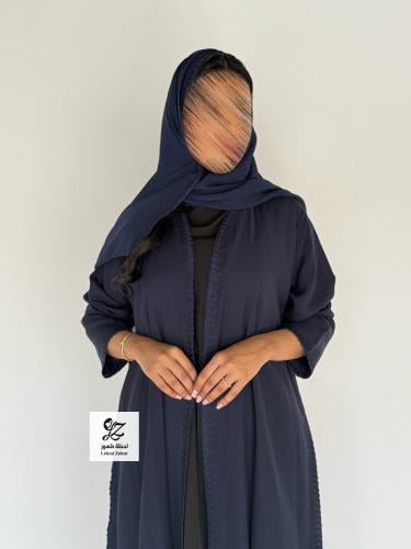 عبايه حور نص كلوش بقماش حرير ياباني بتدخيل تطريز ن...