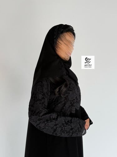 عبايه نايلا بتدخيل دانتيل جوبير كلوش بقماش اندنوسي...