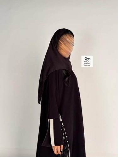 عبايه شجون كلوش بقماش كريب اندنوسي