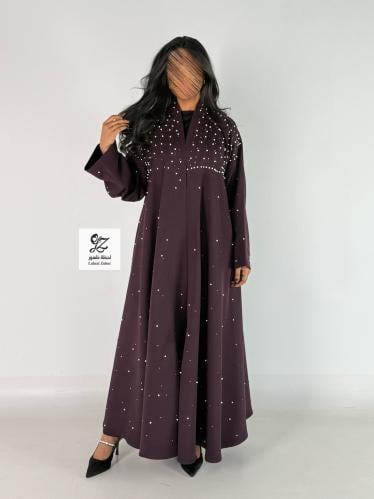 عبايه مبهره دبل كلوش بقماش باربي بتدخيل لولو فخم