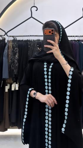 عبايه فجر بقصه كويتيه قماش ملكي فتنامي