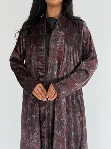 عبايه نسايم كلوش بقماش مخمل مشجر تايقر