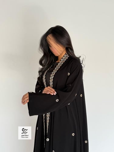 عبايه نسمه دبل كلوش بقماش ملكي