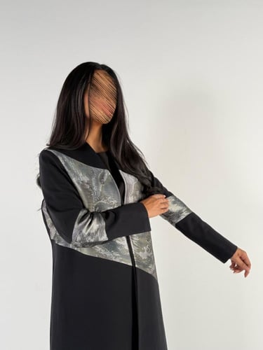 بليزر غدير بقماش جوخ شتوي مع تفته هندي مشجر