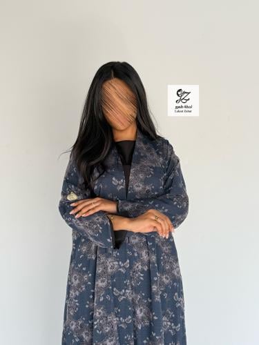 عبايه غيم كلوش بقماش دانتيل مشجر روسي