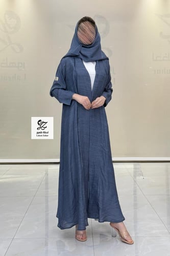 عبايه شهد كلوش بقماش لنن طبيعي