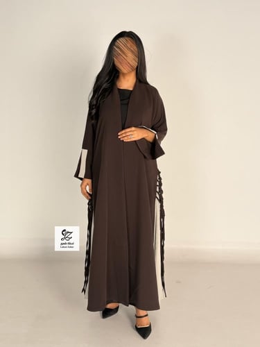 عبايه شجون كلوش بقماش كريب اندنوسي