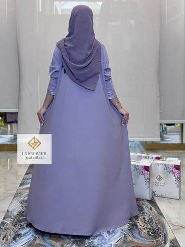 عباية كلوش سدو في الاكمام و قدام قماش انترنت لون م...