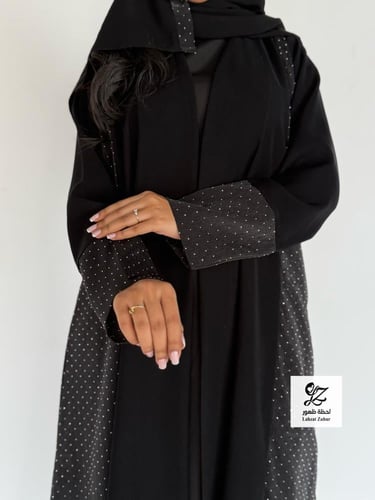 عبايه ديم كلوش بقماش اندونسي بتدخيل اورجنز لمعه سل...