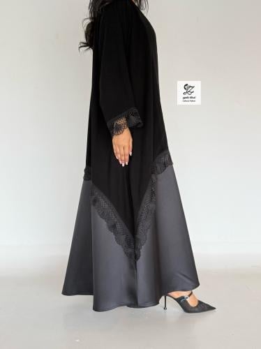 عبايه غروب بقصه Aبقماش كريب اندنوسي