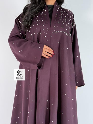 عبايه مبهره دبل كلوش بقماش باربي بتدخيل لولو فخم