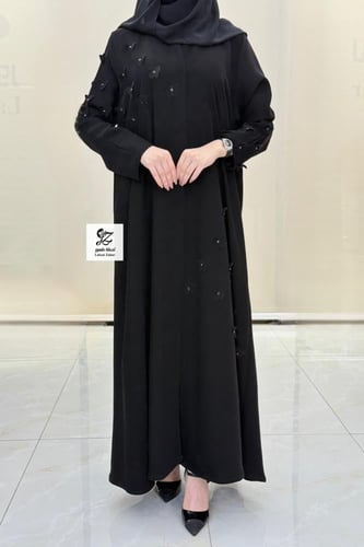 عبايه نور نص كلوش بقماش سيراميك اصلي بتدخيل شك اسو...