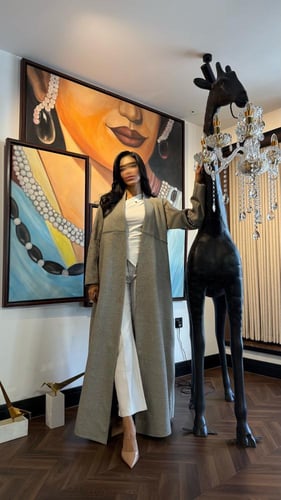 عبايه وتين بقصه Aبقماش جوخ