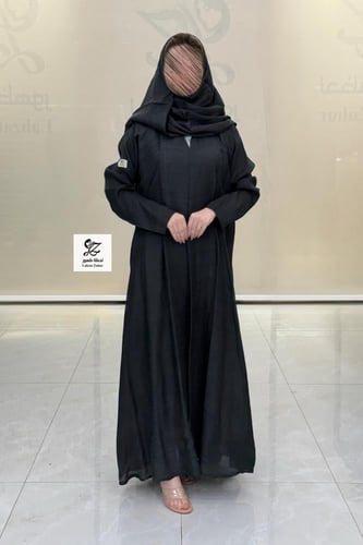 عبايه شهد كلوش بقماش لنن طبيعي