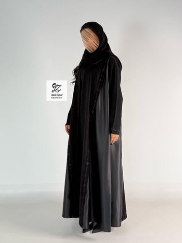 عبايه دايموند كلوش بقماش كريب اندنوسي بتدخيل تفته...