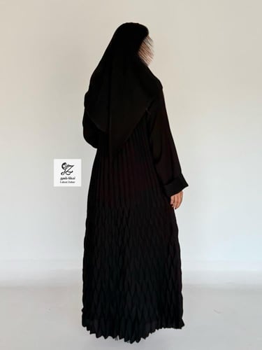 عبايه دبل كلوش بتكسير ثري دي صيفي