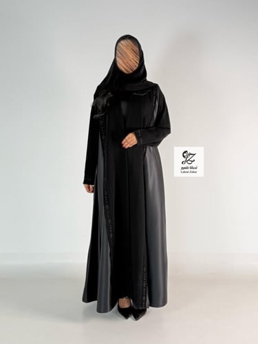 عبايه دايموند كلوش بقماش كريب اندنوسي بتدخيل تفته...