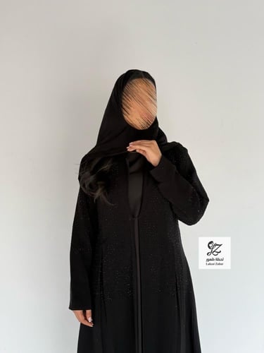 بليزر ترف قماش ملكي مع كرستال اسود فخم