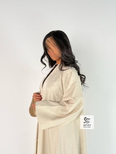 عبايه مبهره دبل كلوش بقماش باربي بتدخيل لولو فخم