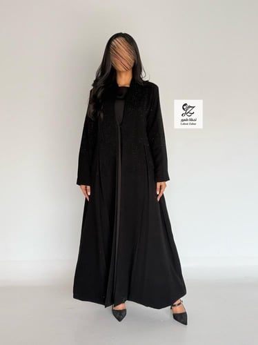 بليزر ترف قماش ملكي مع كرستال اسود فخم