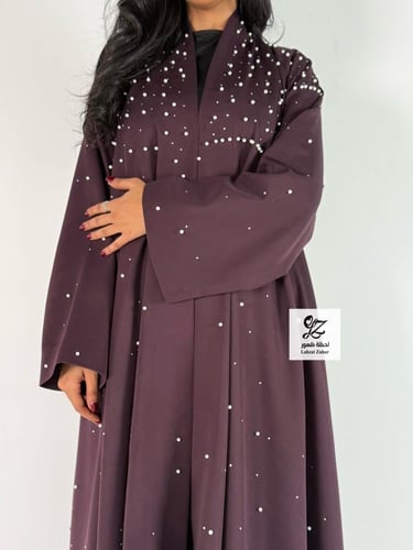 عبايه مبهره دبل كلوش بقماش باربي بتدخيل لولو فخم