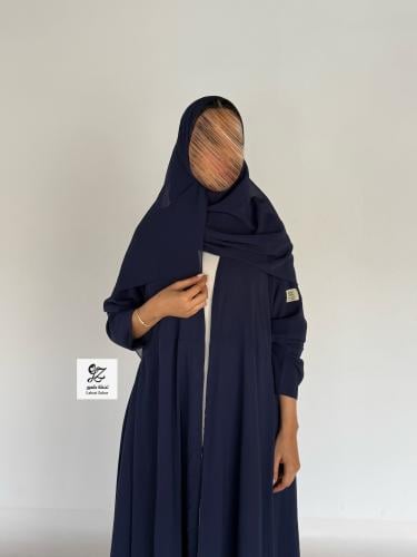 عبايه عبايه ربى دبل كلوش بقماش شيفون جورجيت مع طرح...