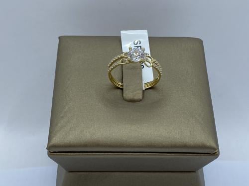 خاتم توينز ذهب عيار 18 وزن 1.54