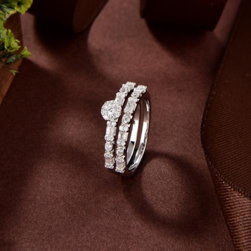 خاتم توينز فضة عيار 925 وزن 3.80