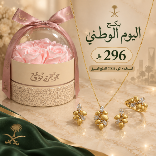 عقد + حلق + خاتم فضة عيار 925 شامل علبة الإهداء