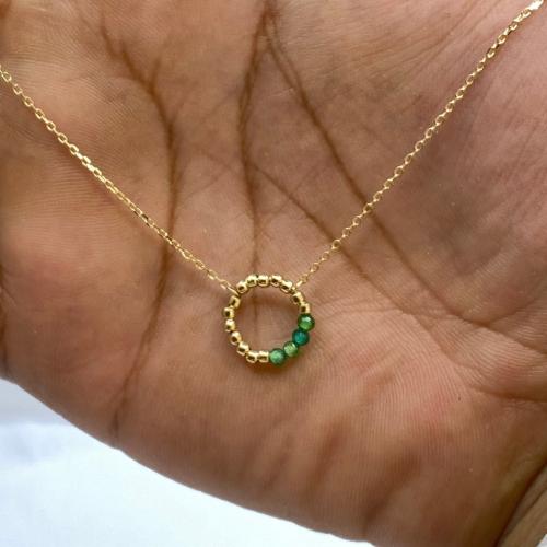 عقد ذهب عيار 18 وزن 2.35