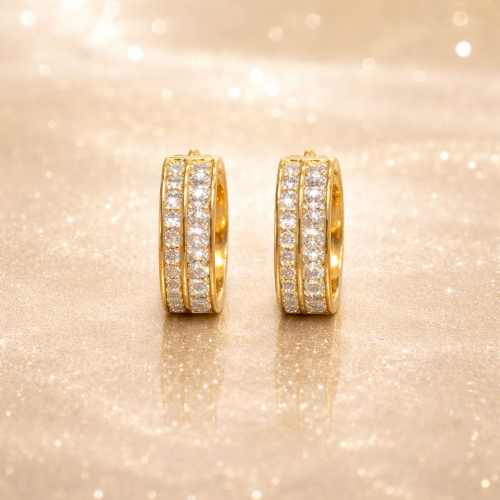 Silver hoop earrings, 925 karat