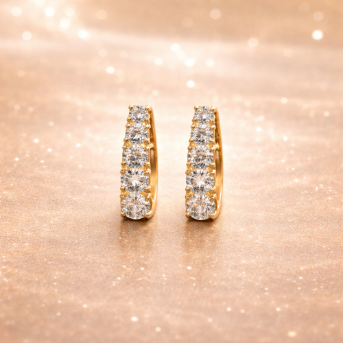 Silver hoop earrings, 925 karat