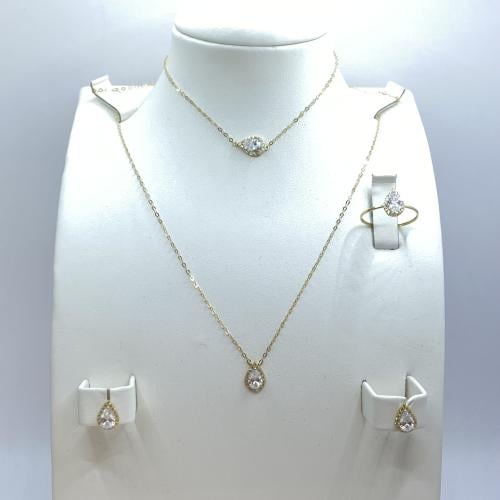 طقم ذهب عيار 18 وزن 2.96