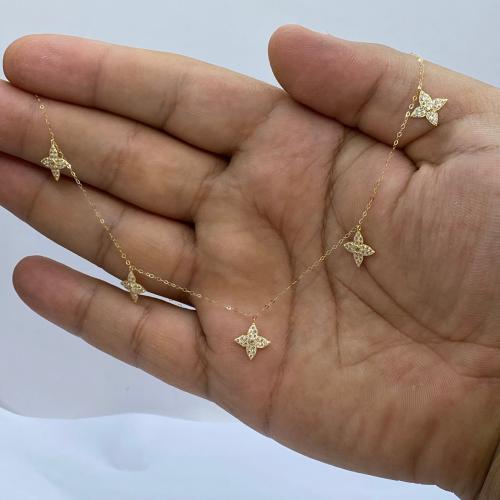 عقد ذهب عيار 18 وزن 1.42