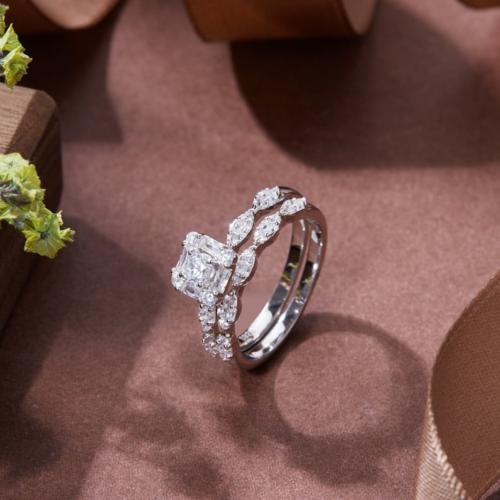 خاتم توينز فضة عيار 925 وزن 3.80