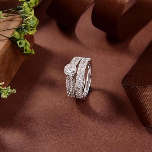 خاتم توينز فضة عيار 925 وزن 3.80