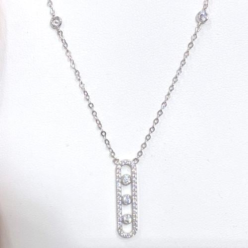 عقد ذهب ابيض عيار 18 وزن 2.66