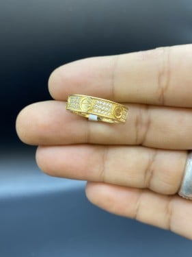 خاتم ذهب عيار 18 وزن 5.92