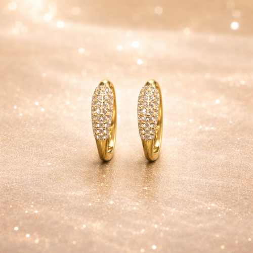 Silver hoop earrings, 925 karat